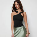 Summer New Halter-neck Off-shoulder Top Sleeveless Vest For Women