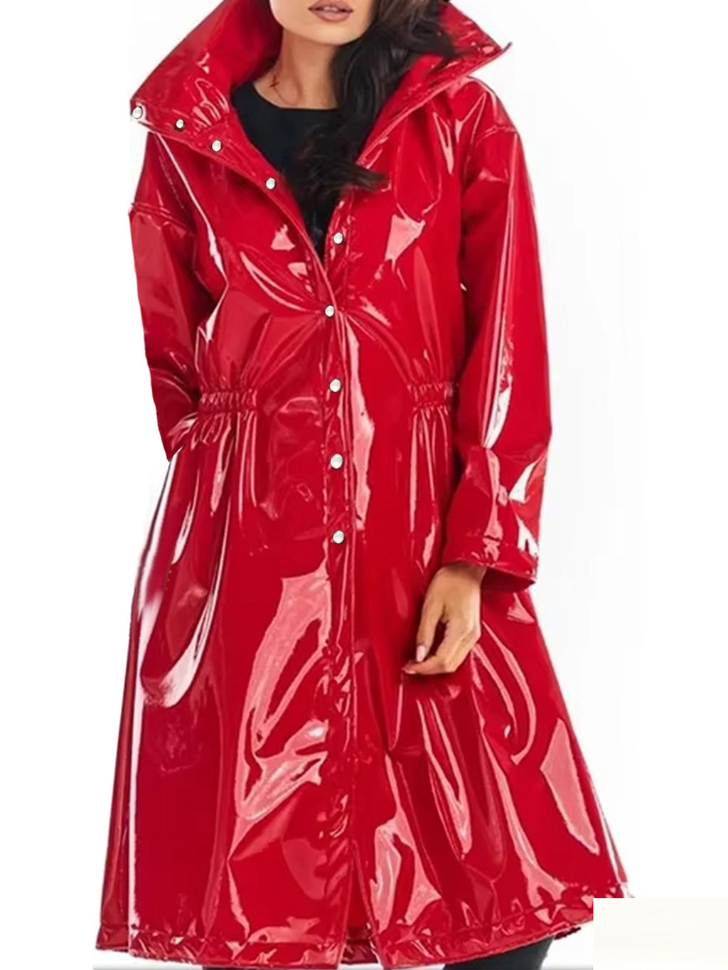 Nightclub-style Long Trench Coat Jacket