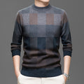 Men's Knitting Sweater Middle-aged Pullover Crew Neck Casual Bottoming Shirt