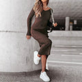 V-neck Long-sleeve Backless Sheath Dress