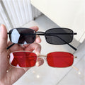 Sunglasses Eyes Trendy Small Frame Rectangular Golden Edge