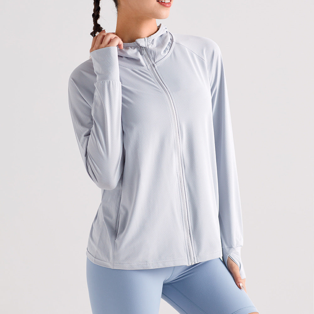 Hooded Lightweight UV-protection Sun-protective Top