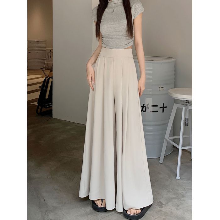 Summer Thin High-end Floor-length Pantsversatile Wide-leg Trousers