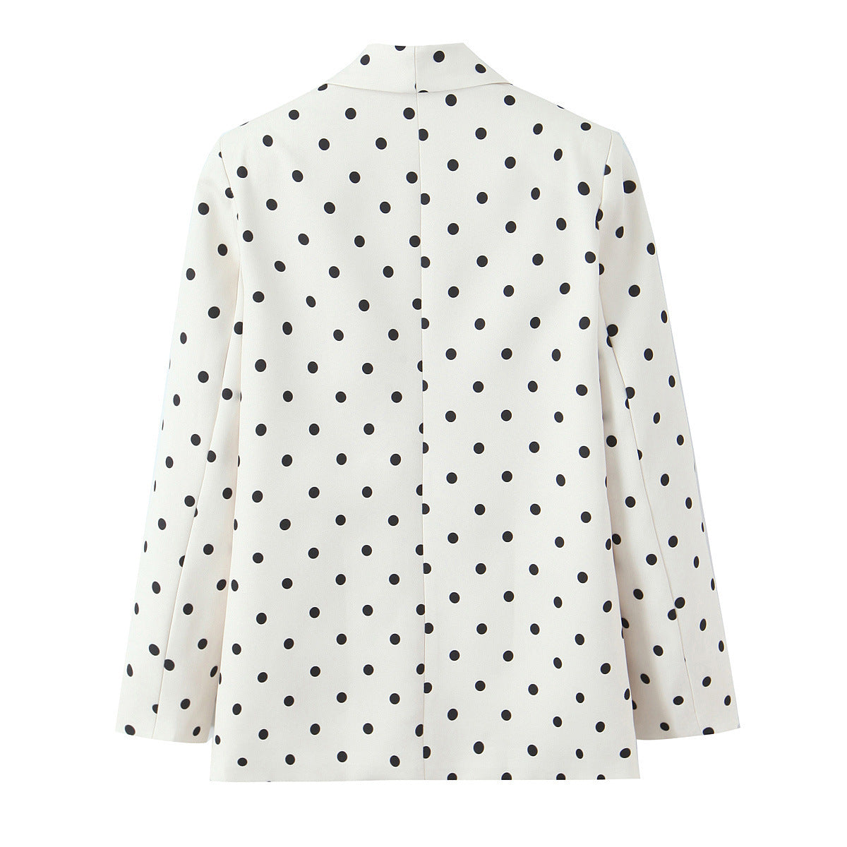 European And American-style Chic Minimalist Polka-dot Blazer With No Buttons