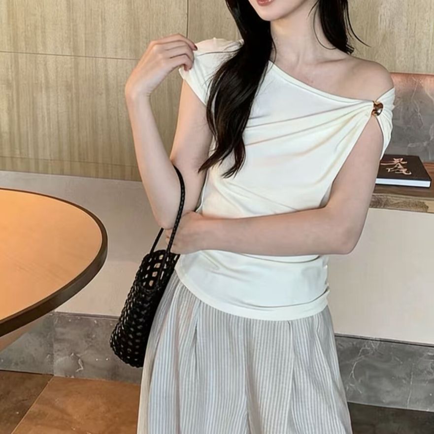 Slim-fit Cropped Top New Short-sleeve Style