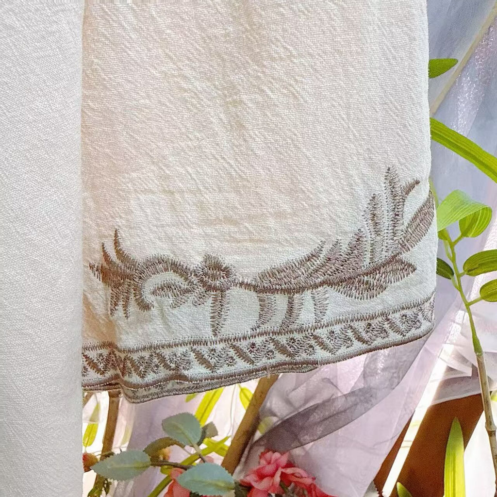 Vacation Style Artistic Dress Ethnic Inspired Embroidered One Piece Dress