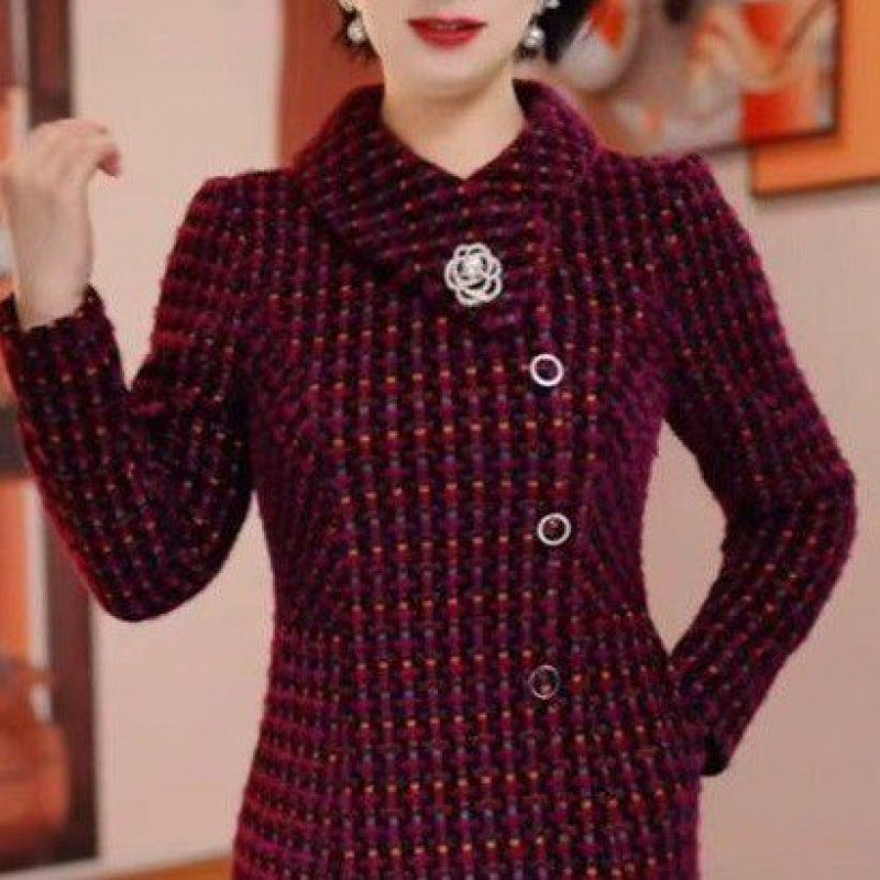 Womens Thickened Fashionable Casual Slim-Fit Dress