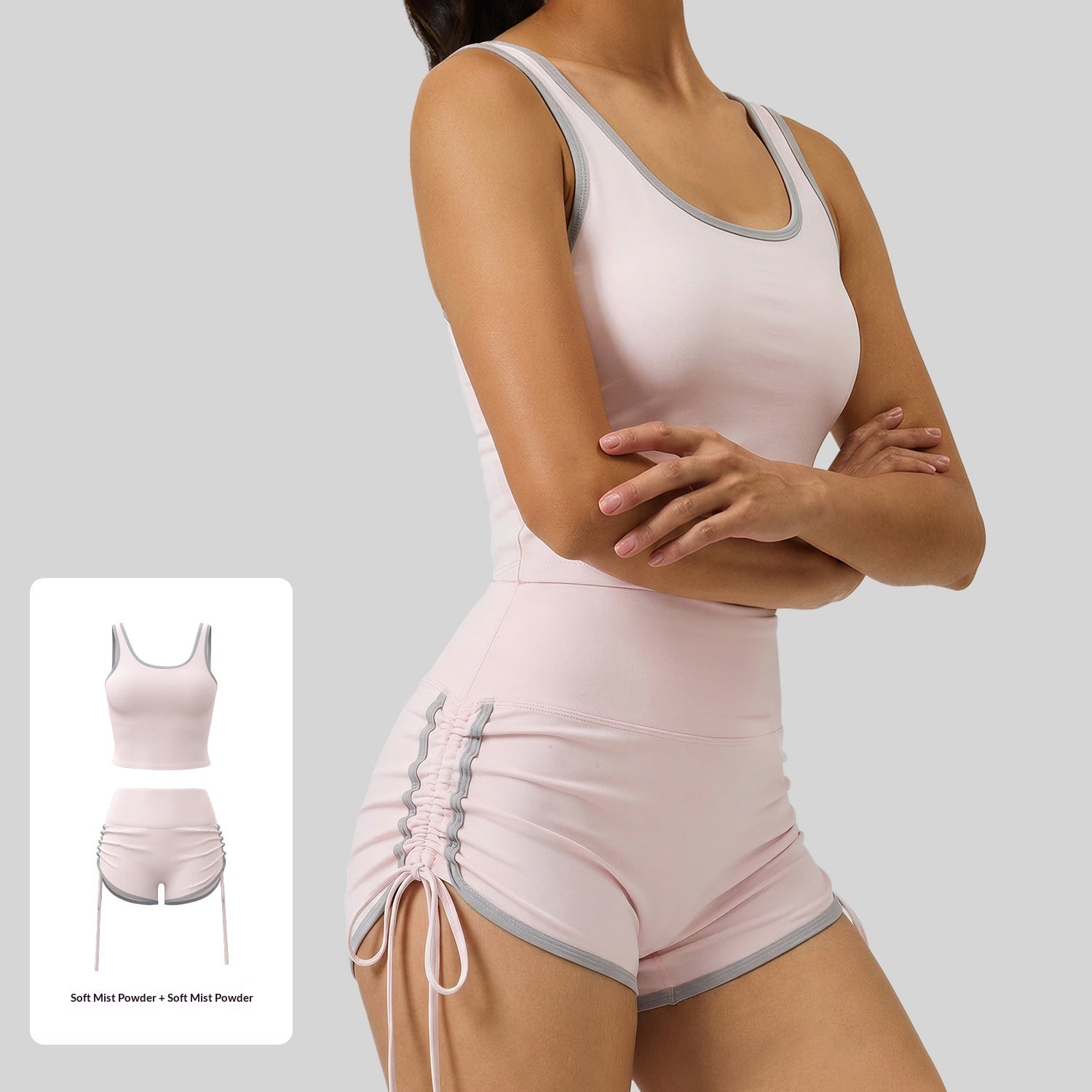 New-style Sports Set With Built-in Padded Bra, High-support Fitness And Yoga Wear For Women