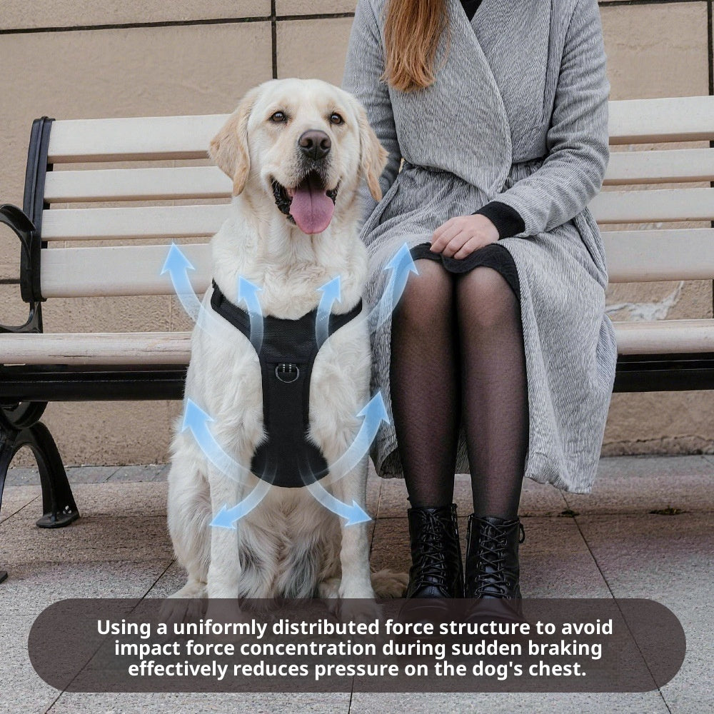 Lightweight Dual-Use Dog Harness For Car Traction