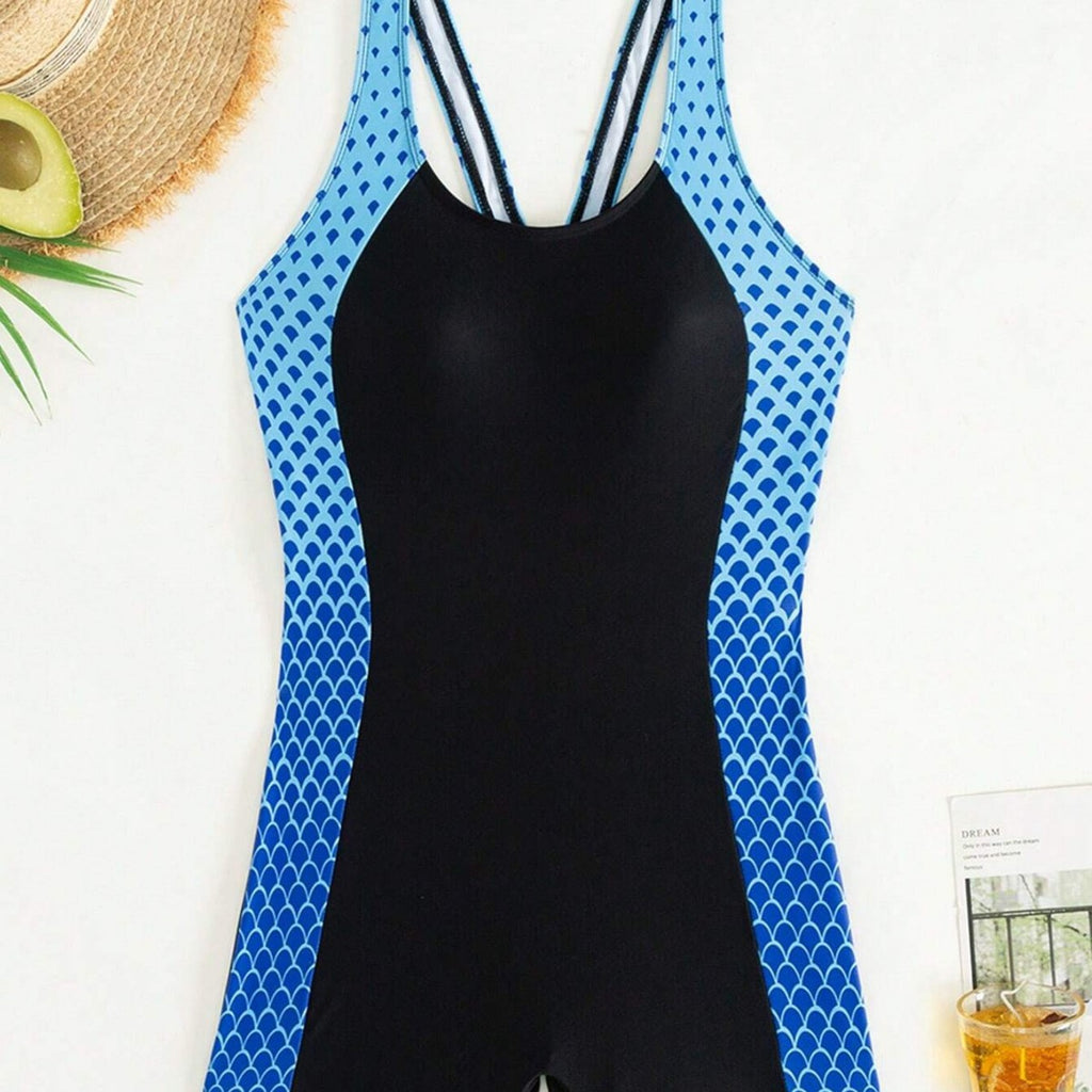 New Colorful Sports One-piece Swimsuit