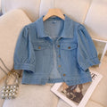 Wrap-around Coat Paired With A Short Casual Lightweight Blouse