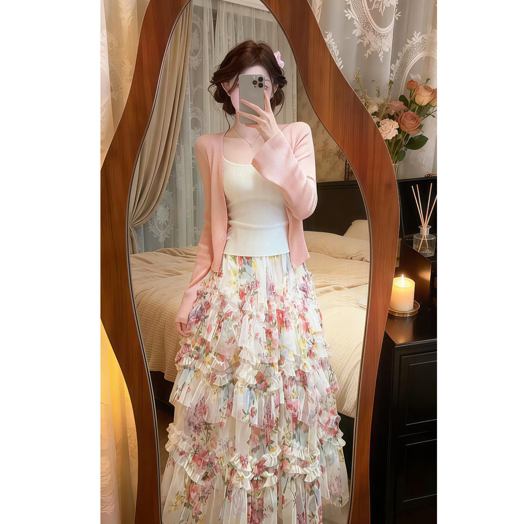 H1413 Soft-style Asymmetric Skirt