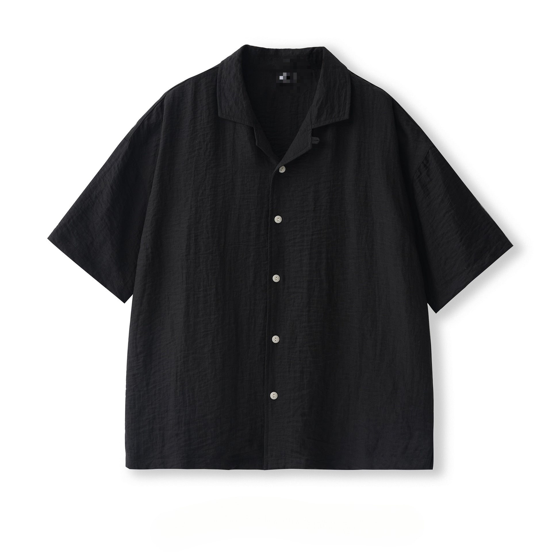 Mens Summer Lightweight High-End Loose-Fit Casual Lapel Top