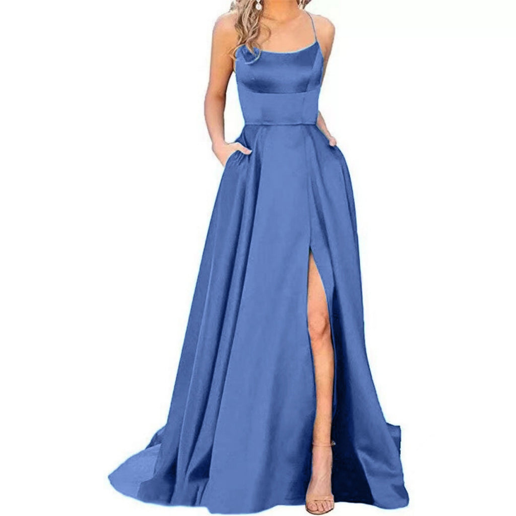 European And American Bridesmaid Dress, Long Style, Figure-flattering, Off-the-shoulder Design