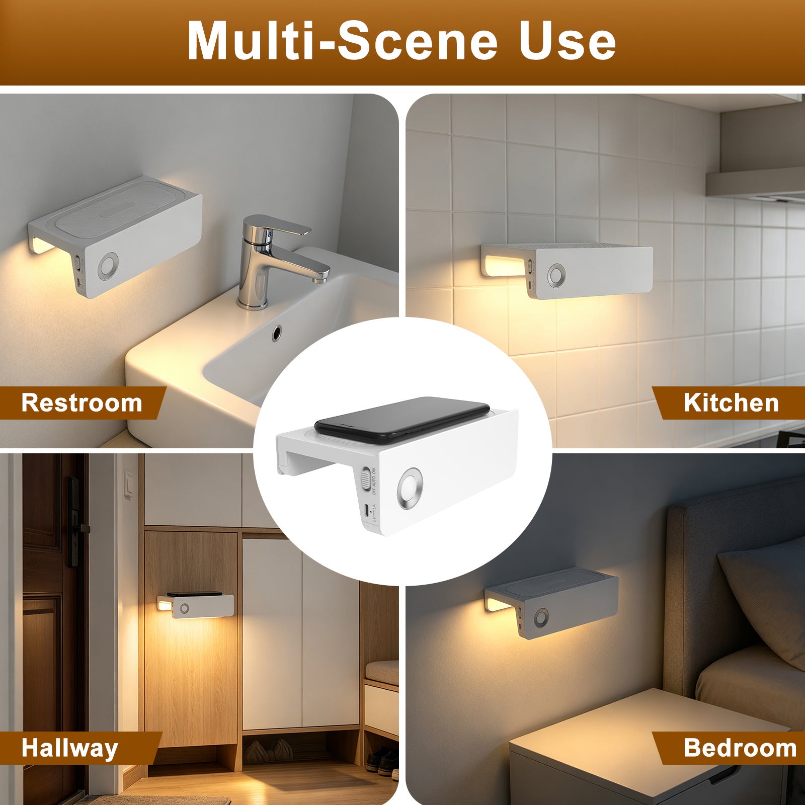 Toilet Light Rechargeable Human Body Induction