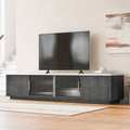 60cm Deluxe TV Stand For 70 TV - Stylish Grey, Marbled Table Top, Cable Management, Drawers With Push-to-Open Funold