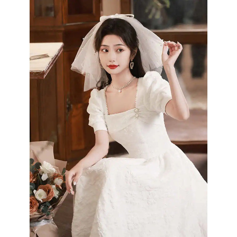 Womens Fashion Short-Sleeve Cocktail Dress