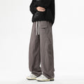 Retro American-style Patchwork High-street Loose Straight-leg Casual Pants