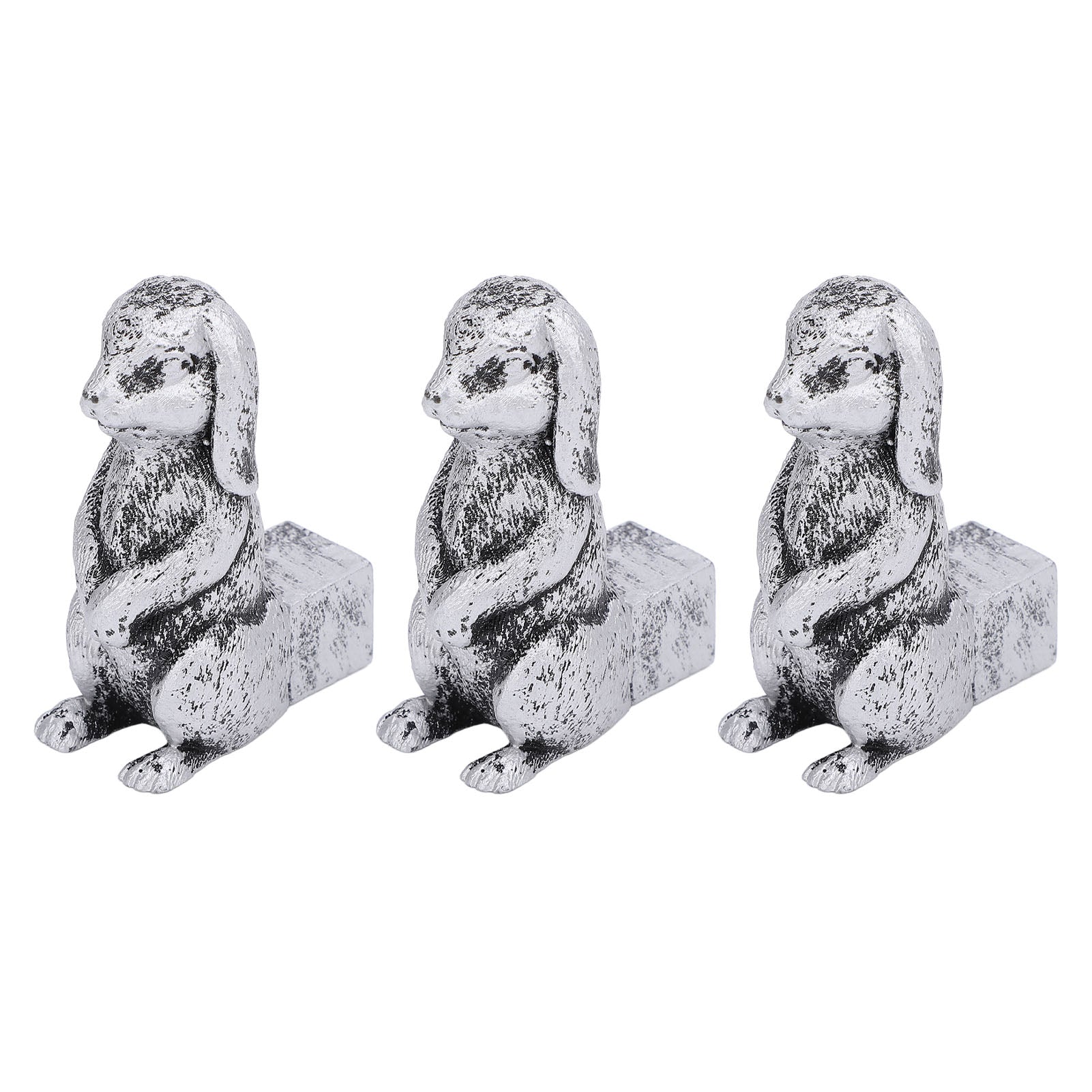 3PCS Flower Pot Decorative Feet Resin Animal Statue Plant Pot Support Feet Planter Riser For Outdoor Garden Standing Rabbit