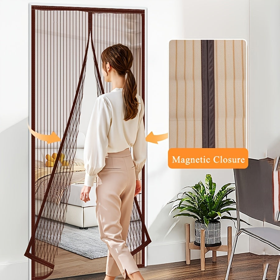 Magnetic Screen Door, Upgraded Polyester Fiber Mosquito And Fly Proof Mesh Curtain With Magnetic Closure Device, Suitable For Doors And Windows