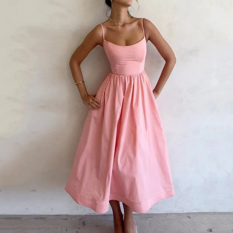 Strapless Sleeveless Casual Bohemian Dress