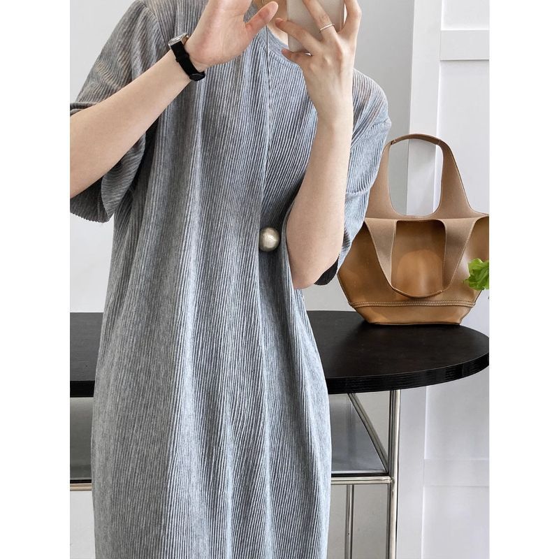 Plus-size Loose-fitting Casual Over-the-knee Straight Skirt