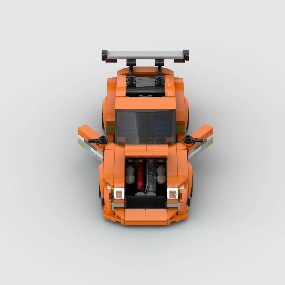 358PCS Orange Sports Car MOC Building Blocks MK4
