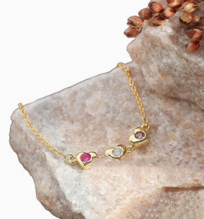 Customized Heart-shaped Zircon Bracelet