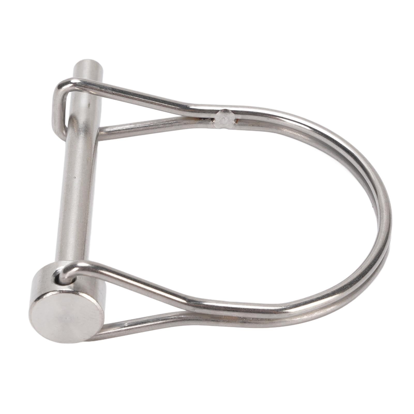 Safety Coupler Pin 316 Stainless Steel D Type Shaft Locking Pin For Table Saw Truck Boat Trailer 4.8x50mm/0.19x1.97in
