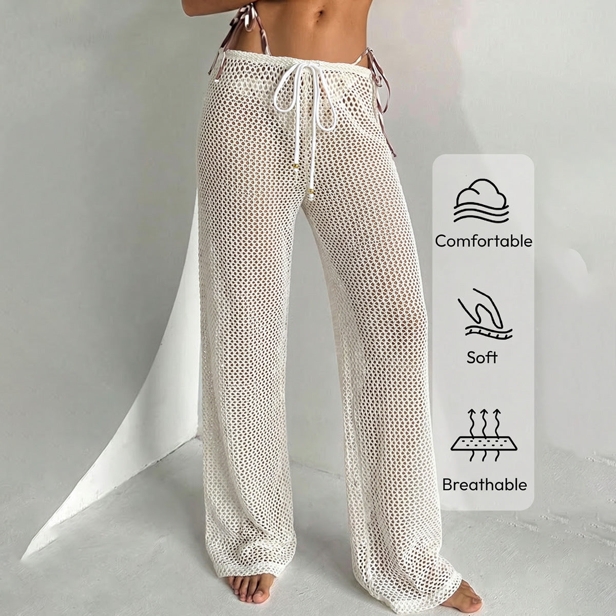 New Semi-transparent Floor-length Trousers