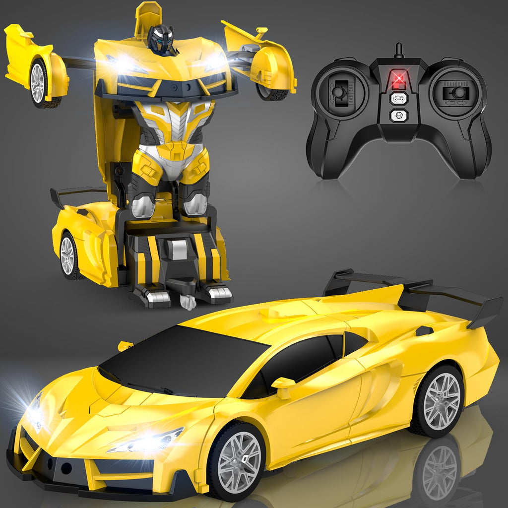 One-Touch Transforming Robot Car Educational Toy With Lights, Sound, Stunt Features, And Omnidirectional Movement,Self-pickup Only.