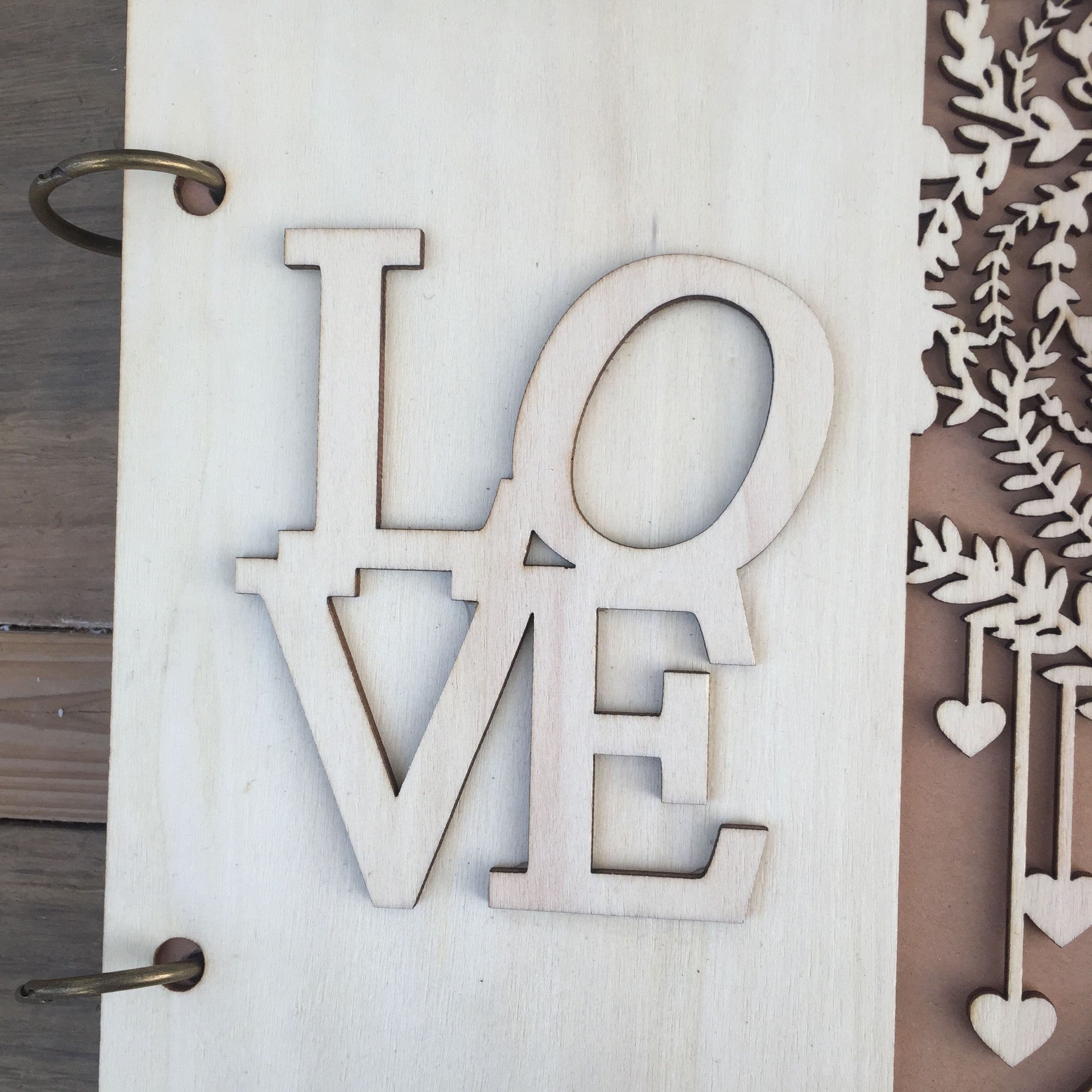 Wooden Wedding Guest Book, 3D Cutout Love Tree Photo Album, Wedding Day Memory Scrapbook With Birdcage Photo Frame, Wedding Party Keepsake Sign In Book