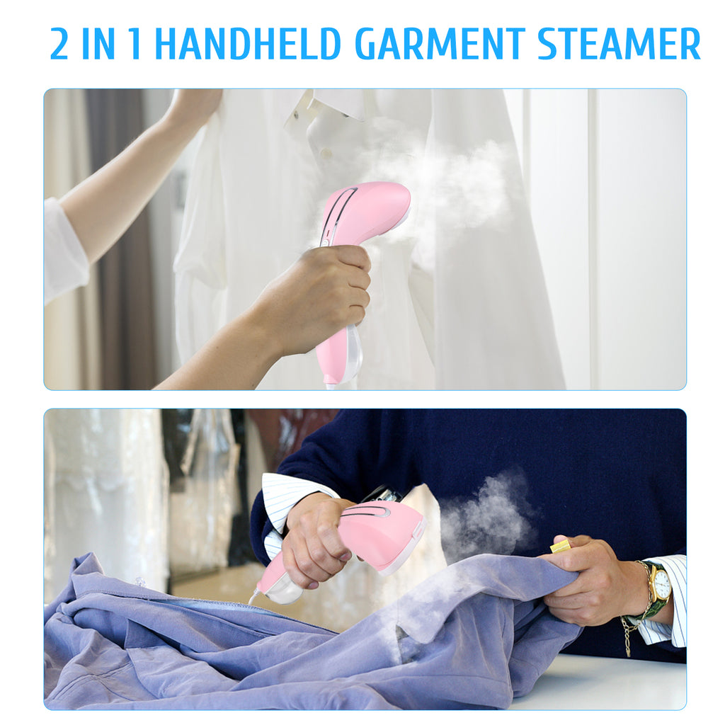 Steamer For Clothes 1100W Powerful 20s Fast Heat-up Handheld Garment Steamer 150ml Detachable Water Tank Portable Wrinkle Remover Steam Iron Works On All Fabrics For Travel Home