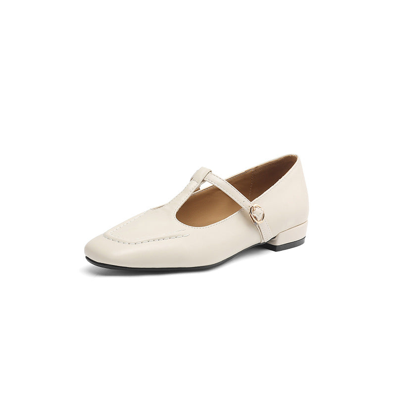 Sewn Womens Peep Toe Pumps T-strap Design Sizes