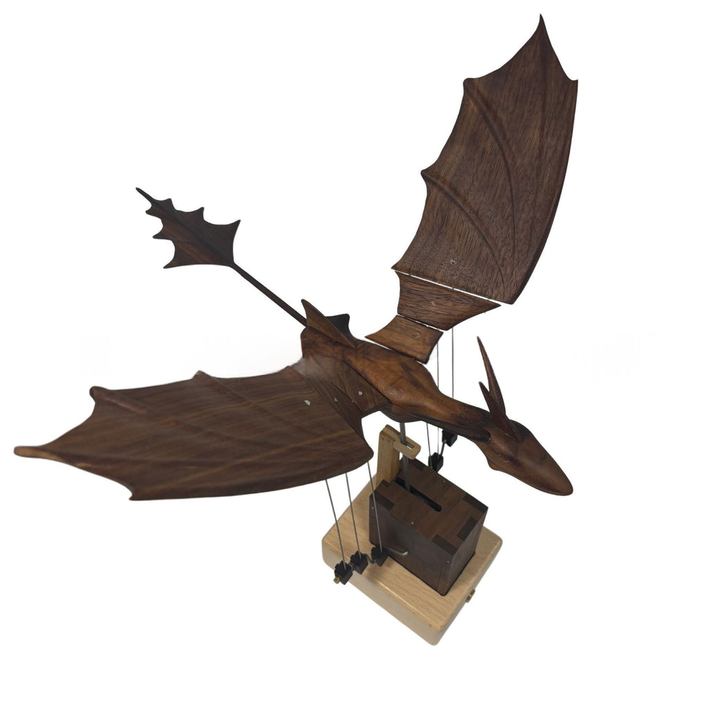 Western Dragon Black Walnut Color Handcrafted Original Solid Wood Ornament