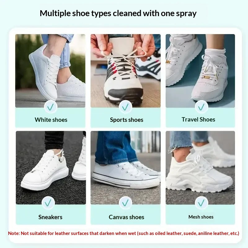 White Shoe Stain-removing No-rinse Foam Cleaner