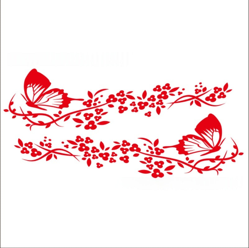 Hood Body Decal Decorative Flower Sticker