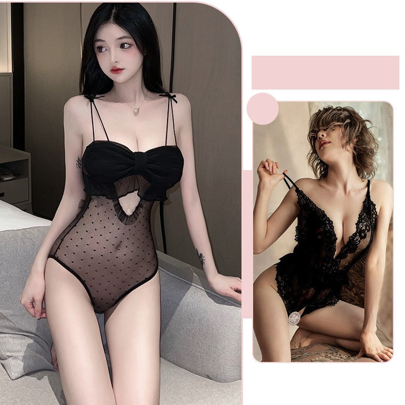 Underwear  Crotch Free Small Chest Gathered Pajamas