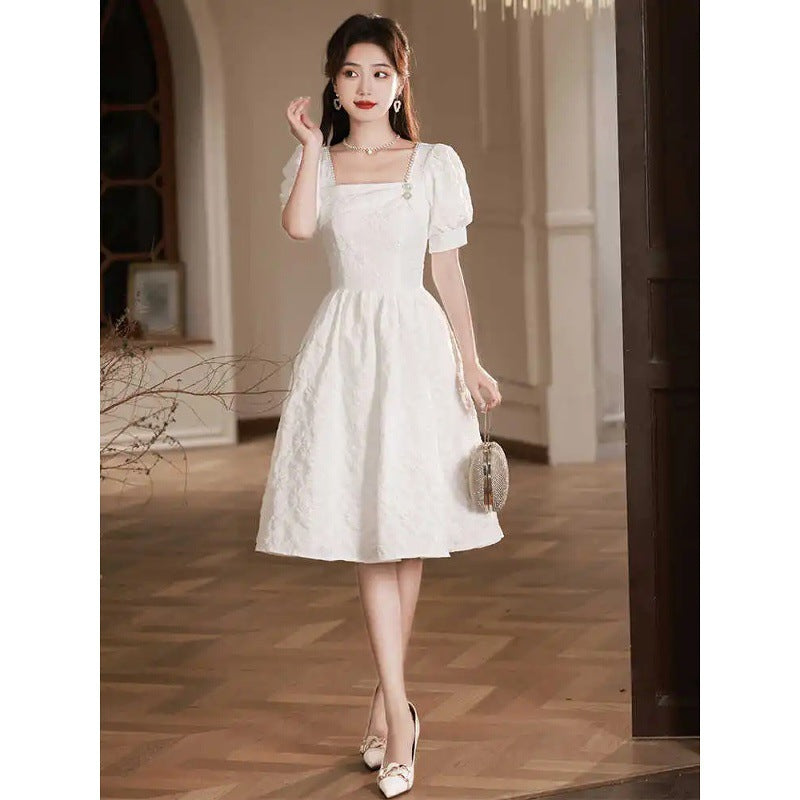 Womens Fashion Short-Sleeve Cocktail Dress