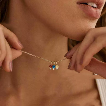 Luxury-Style Birthstone Pendant Necklace