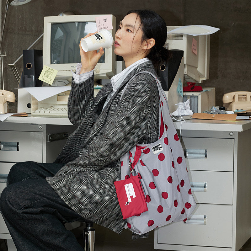 Punching Shoulder Bag Original Design Sense, Portable Large Capacity Polka Dot Handbag, Versatile Backpack Bag