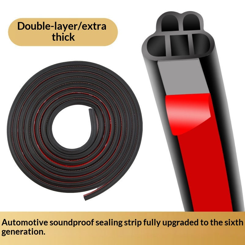 Automotive Double-layer Soundproofing Thickened Door Seal Universal Fit