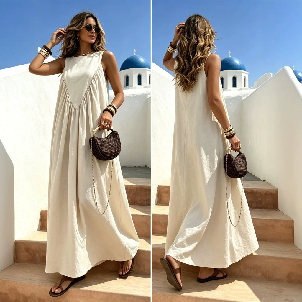 Cross-border New Solid-color Elegant Dress