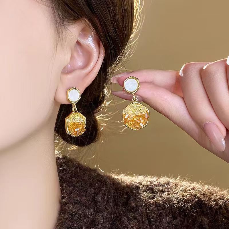 2026 New Bestselling Crystal Drop Earrings For Women, Niche Designer High-End Light Luxury Elegant Stud & Clip On Ear Jewelry