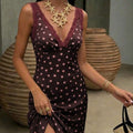 Sleeveless Slit Hem Maxi Dress
