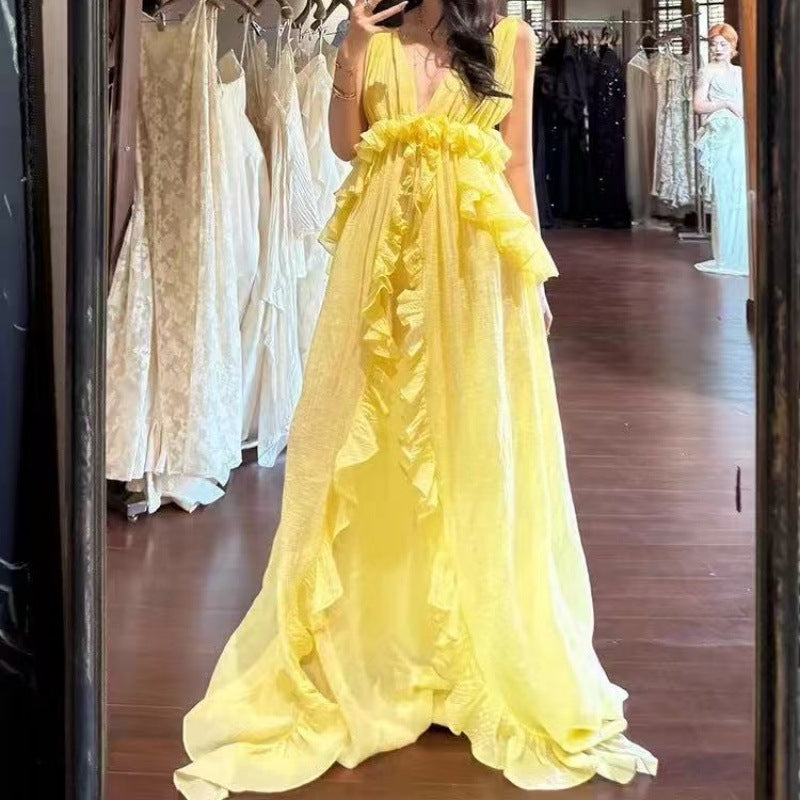Yellow Beach Vacation Dress With A Resort Vibe