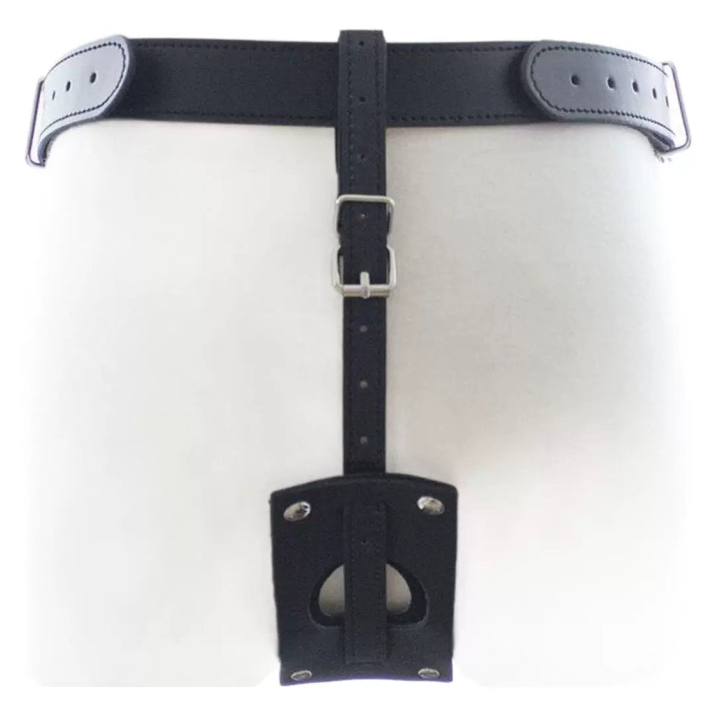 Mens PU Leather Chastity Belt Wearables