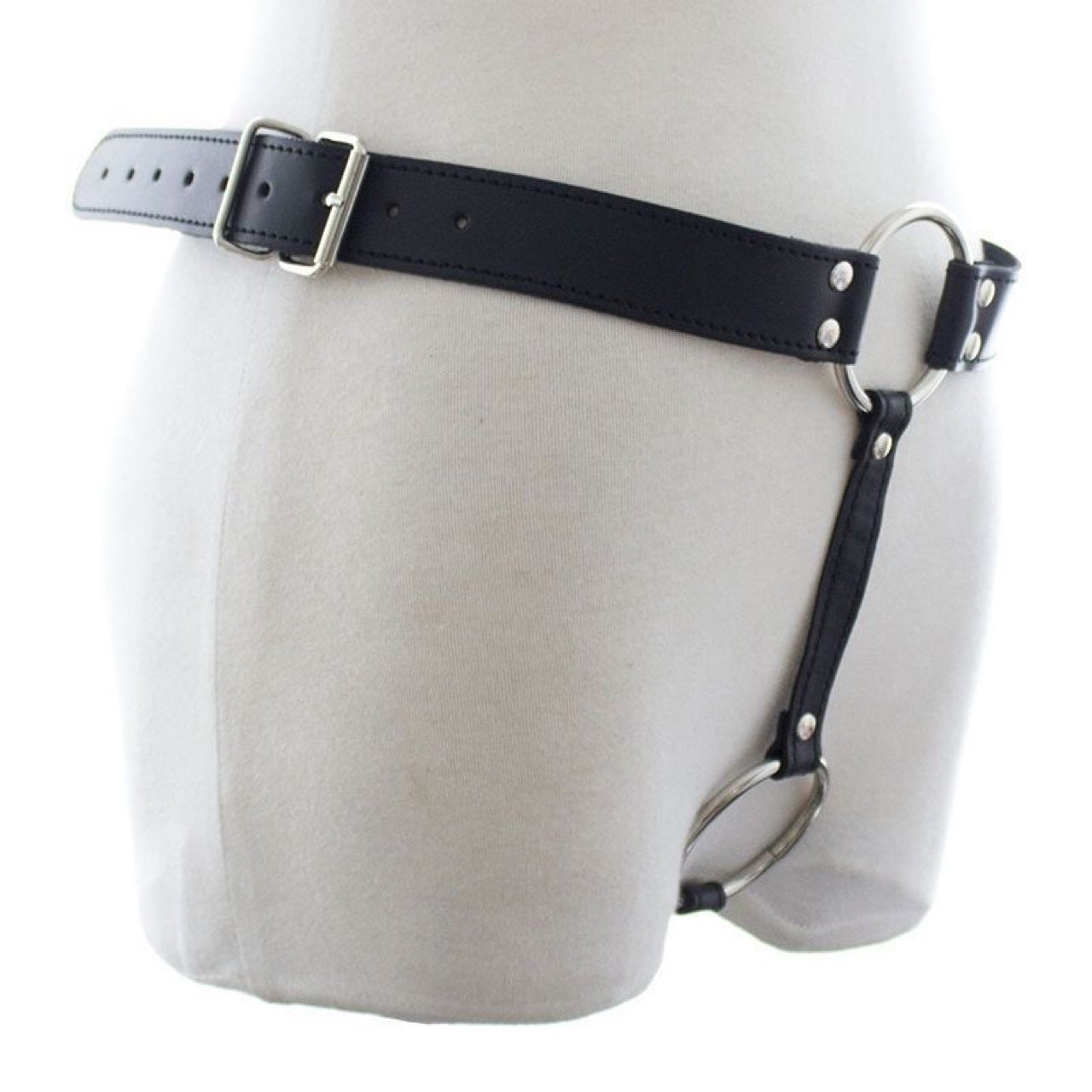 Mens PU Leather Chastity Belt Wearables