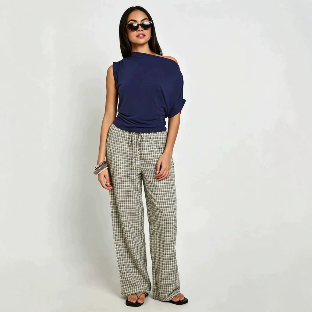 Summer Laid-back Off-shoulder Sleeveless Top