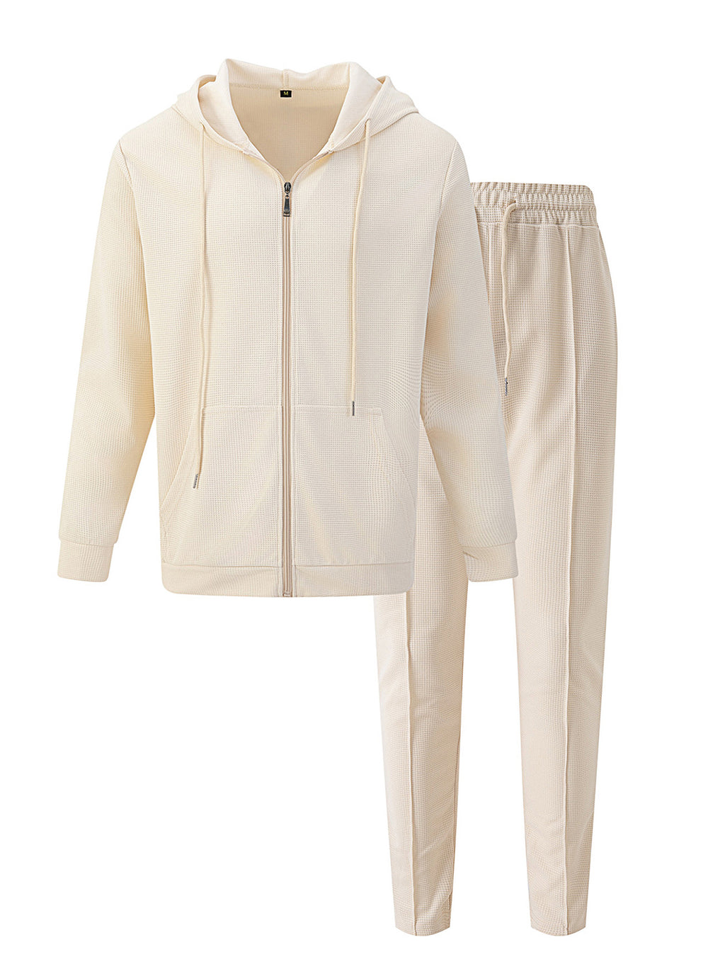 Hooded Zip-up Sweatshirt And Knit Sweatpants Set